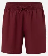 Bermuda deportiva masculina color gris oscuro, confeccionada en poliéster con textura perforada y cintura ajustable con lazo.