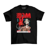 Remera negra de algodón con estampado de personajes del programa infantil 31 Minutos.