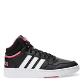 Championes de mujer de estilo urbano, en color negro con detalles en blanco y rosa.