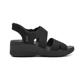 Sandalias negras de Skechers, modelo Pier Lite Slip On, con tecnología Hands Free Slip-ins y Heel Pillow para un ajuste fácil y seguro.