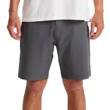 Bermuda gris de poliéster reciclado, poliéster, algodón y elastano. Tiene cintura con cordón, bolsillos traseros con cierre y tecnología de absorción de humedad.