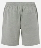 Bermuda masculina de sarga, color verde claro con estampado de rayas finas. Posee cintura elástica con cordón para ajuste y bolsillos.