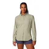 Camisa de manga larga Columbia Tamiami II LS Shirt color celeste, con tecnología Omni-Wick y Omni-Shade con protección solar UPF 40, aperturas de ventilación y tratamiento antimicrobiano.