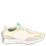 Zapatillas de estilo casual en tonos gris, beige y blanco, con diseño retro y suela flexible.