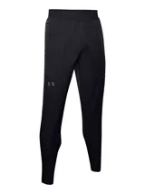 Pantalón de jogging negro Under Armour Unstoppable Taper, con corte ajustado y logo en la pierna izquierda.