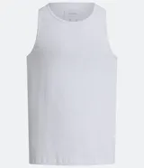 Musculosa de hombre color beige, de algodón acanalado, sin estampa y con cuello redondo.