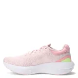 Championes de running Puma Scend Pro, color negro con detalles en blanco, rosa y verde.