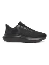 Championes de running Under Armour Charged Rogue 5, color negro con logo de la marca en el lateral.