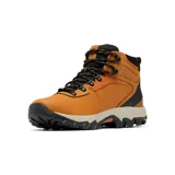 Bota de senderismo Columbia Newton Ridge Plus II, color marrón, con capellada de cuero recubierto de PU, ante y malla. Cuenta con tecnología Omni-Tech™ impermeable y transpirable, entresuela TechLite™ para amortiguación y suela Omni-Grip™ para tracción en todo tipo de terrenos.