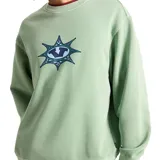 Buzo Vans color verde con estampado del logo de la marca en el pecho.