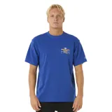 Remera azul con estampado del logo de Rip Curl Pro 25 en el pecho.