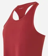 Musculosa deportiva roja de microfibra con perforaciones y espalda estilo nadador.