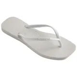 Ojotas Havaianas Slim Square, color blanco.