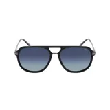 Lentes de sol INVU modelo IB12405A, con montura negra y lentes polarizadas con degradé azul.