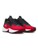 Championes de básquet Under Armour Lockdown 7, color negro con detalles en dorado y suela blanca.