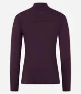 Campera deportiva negra confeccionada en poliamida y elastano, con cuello alto, cierre delantero por cremallera y bolsillos laterales.