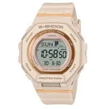 Reloj digital Casio G-Shock modelo GMDB300-4DR, con caja y correa de resina color beige y detalles en dorado.