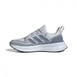 Championes Adidas Ultrarun 5 TR para running, color gris claro con detalles en gris oscuro y blanco.