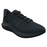 Championes de running Under Armour Phade RN 3, color azul con logo verde flúor y suela blanca.