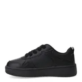 Deportivo blanco con cordones de peluche, diseñado para comodidad y estilo.