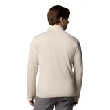 Campera polar Columbia Park View Fleece, color azul jaspeado, con cierre frontal completo, cuello alto, bolsillos laterales con cierre y bolsillo en el pecho con cierre vertical en color verde lima. Cuenta con tecnología Omni-Wick, puños elásticos con orificios para pulgares y protector de barbilla.