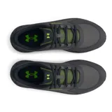 Championes Under Armour Charged Bandit Trail 3, color gris con detalles en verde flúor y suela con patrón de camuflaje. Diseñados para trail running.