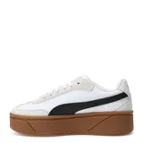 Championes Puma Club II Era Platforma, color blanco con detalles en negro y suela marrón.