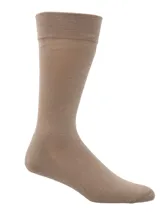 Pack de calcetines largos de algodón con tecnología Silpure y Comfort Cuff, color negro y beige.