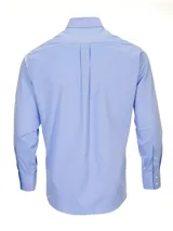 Camisa celeste de manga larga marca Rockford, modelo Cityscape. Confeccionada en algodón y poliéster, con cuello abotonado, bolsillo en el pecho con logo bordado y tecnología WOR (Water Oil Repellent).