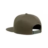 Gorra Vans color verde oliva con logo bordado en negro.