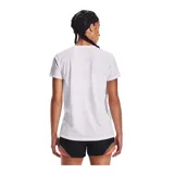 Remera deportiva Under Armour color fucsia con logo blanco estampado en el frente.
