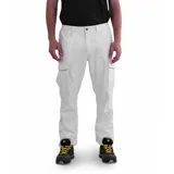 Pantalón cargo Diadora Gar M para hombre, color blanco, confeccionado en tejido stretch. Presenta bolsillos laterales con fuelle y detalles funcionales.