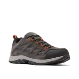 Championes de trekking Columbia Crestwood Waterproof para hombre, color marrón con detalles en negro y naranja, capellada de gamuza y malla, tecnología impermeable Omni-Tech, entresuela TechLite para amortiguación y suela Omni-Grip para tracción en todo terreno.
