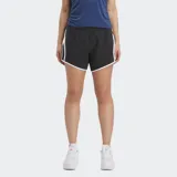 Short de entrenamiento Reebok para mujer, color negro, con ribetes y dobladillo en blanco. Diseño de ajuste regular con cintura elástica.