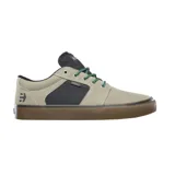 Zapatillas Etnies Barge LS color beige con detalles en negro y cordones verdes.