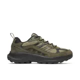 Championes de trekking Merrell Speed Strike 2 Trek, color verde oliva con detalles en negro. Capellada de malla transpirable con refuerzos sintéticos y de gamuza. Cordones 100% reciclados, forro de malla 100% reciclada y plantilla de espuma EVA extraíble. Entresuela de espuma EVA ligera y suela de goma adherente.