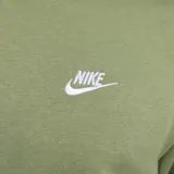 Canguro negro de frisa con capucha y logo de Nike bordado en blanco en el pecho.