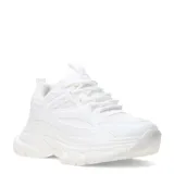Zapatillas deportivas color beige con cordones y suela chunky.
