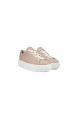 Championes urbanos Ecco Street Platform W, color rosa con suela blanca.