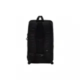 Mochila negra Vans Obstacle con correas ajustables, múltiples compartimentos con cierre y logo de la marca en el frente.