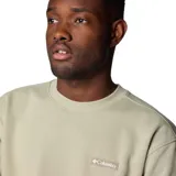 Buzo negro de cuello redondo, marca Columbia, modelo Meridian Creek Crew. Tiene logo de la marca bordado en el pecho.