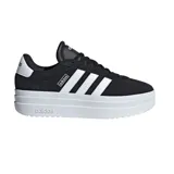 Championes Adidas VL Court Bold negros con plataforma blanca, con las tres tiras blancas características de la marca en el lateral.