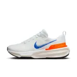 Championes de running Nike Invincible 3 Blueprint de mujer, color blanco con detalles en azul y naranja.