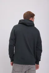 Hoodie tipo canguro gris oscuro, de manga larga con capucha y fit regular. Cuenta con un bolsillo y estampado de goma con el logo de Jack & Jones Originals.