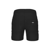 Short de baño negro con cintura elastizada y cordón ajustable. Estampado lateral con damero blanco y logo de la marca en blanco.