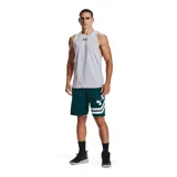 Musculosa deportiva Under Armour Zone color celeste con logo blanco en el pecho.