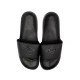 Ojotas Umbro negras con logo de la marca en relieve en la tira.