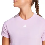 Remera deportiva Adidas AEROREADY Train Essentials para mujer, color lila con logo blanco en el pecho.