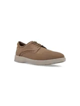 Zapato acordonado color marrón, de cuero, con suela de goma y tecnología Spinal para amortiguación y retorno de energía.