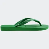 Ojotas Havaianas Top color blanco, con suela de goma y tiras con diseño de espiga.
